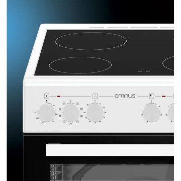 Omnys EC6809MRW Κουζίνα Ηλεκτρική 80lt με Κεραμικές Εστίες 60cm